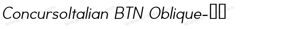ConcursoItalian BTN Oblique字体转换